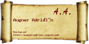 Augner Adrián névjegykártya